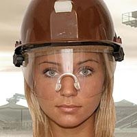 Face shield P2 type, helmet type: Bolek