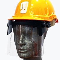 Face shield P6/S7.3 LONG type, helmet type: Górnik HO-01 Maskpol
